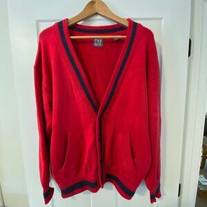 Vintage GAP Men's Medium V-neck cardigan sweater